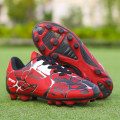 Miniatyrbilde 3 av 5: Fotballsko Gutter Jenter Fotballsko Barn FG/AG Fotballsko Treningssko for Unisex Barn Sporty Fotballsko red EU39