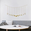 Miniatyrbild 3 av 5: Dekoration för månfasvägg, mångarland, boho heminredning, månhängande konstprydnader för sovrumsgavel, vardagsrum, sovsal, barnrum, lägenhet, kontor