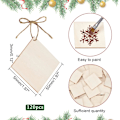 Miniatyrbilde 2 av 5: Pakke med 120 stk. 5 cm (2 tommer) Ubehandlede Tomme Firkantede Treskiver Treutklipp Biter for Pyrografi Maling Skriving DIY