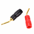 Miniatyrbillede 4 af 5: 12 stk. 2 mm bananstik, pin skrue, 2 mm forgyldt lydhøjttalerkabelstik