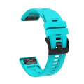 Miniatyrbilde 1 av 3: 26mm Silikon Klokkereim For Garmin Fenix 7X, Hurtigutløser Metallspenne Erstatningsreim
