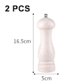 Pikkukuva 2 / 5: Korkea laatuinen tammipuinen suola- ja pippurimylly, säädettävä karkeus ja täytettävä Off-white * pink (color box)