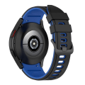 Miniatyrbillede 3 af 5: Dobbelt-farvet Silikonrem Til Galaxy Watch4/5/6 40mm 44mm/Watch6 Classic 43mm 47mm/Watch 5 Pro 45mm Black Blue