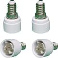 Set med 4 E14 till G4 Mr16 Gu5.3 Gu4 basadapter för LED eller halogenlampa