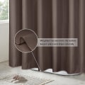 Miniatyrbillede 5 af 5: Brune Bruseforhæng Skimmelsikker Resistent Vaskbar, Hurtigtørrende Vandafvisende Stof Bruseforhæng til Badeværelse 180 X 180 cm Drop Med 12 Plastikkroge