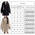 Miniatyrbillede 3 af 3: Dame Casual Trenchcoat Varm Overfrakke Vinter Lang Jakke Overtøj Apricot M