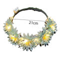 Miniatyrbilde 2 av 5: LED Blomsterkrone, Blomsterkrans Hodebånd Lysende LED Blomsterhodeplagg Blomsterhodebekledning shape4