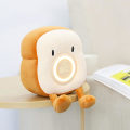 Miniatyrbillede 2 af 5: Natlampe Plys, Sjov Toastbrød Plys Sød Fyldt Vækkeur Soveværelse, Sengelampe Pigegave style  style2