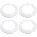 Miniatyrbilde 1 av 5: 4 stk. veggflens ytre diameter flens enkel installasjon plast radiator rosett vannrør avløpsledning deksel krage vegg rørdeksel dekorasjon Pi White 75mm