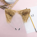Miniatyrbillede 3 af 3: Håndlavet Fluffy Faux Fur Ræv Katteører Hårbøjle Dyreører Hår Bøjle
