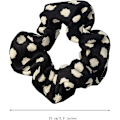 Pikkukuva 2 / 4: Leopardikuvioiset hiusdonitsit, eläinkuvioiset donitsit, 3 kpl poninhäntäpidikkeitä Black  White dot