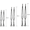 Miniatyrbild 2 av 5: 6-pack Macrame blomkrukeupphängare inomhus bomull hängande planter svart