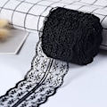 Miniatyrbild 2 av 5: Vacker 4,5 cm 10 meter retro broderad spetsband trim DIY hantverk sömnad dekor svart