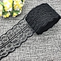Miniatyrbild 5 av 5: Vacker 4,5 cm 10 meter retro broderad spetsband trim DIY hantverk sömnad dekor svart