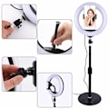 Miniatyrbillede 4 af 5: Selfie Flash Ring Light Mobiltelefonholder LED Kameramontering Lang Arm USB-stativ