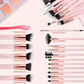 Miniatyrbild 2 av 5: 16-delad Makeupborste Set med 1 Ögonbrynsrakblad Premium Syntetisk Foundation Blending Face Powder Ögonskugga Concealer Make Up Borste Verktygsset