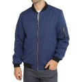 Miniatyrbild 1 av 5: Herr Casual Lättviktsjacka Softshell Flight Bomberjacka Varsity Vindjacka Navy 2XL