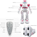 Miniatyrbild 5 av 5: RC-robotleksaker för barn, programmerbar smart fjärrstyrd robotleksak, intellektuell styrning, laddningsbar, gående dansande robot med geststyrning