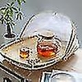 Miniatyrbild 4 av 5: Handgjord matserveringstält korgbricka frukt grönsak bröd förvaringskorg utomhus picknick nät N