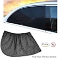 Miniatyrbild 2 av 5: 2-pack superelastiska solskydd för bilfönster, för stora SUV:ar, pickupbilar, lastbilar, minibussar, andningsbart nätfönsteröverdrag för bil, sidofönsterskärm