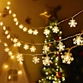 Miniatyrbillede 1 af 5: Snefnug Julemand Lyskæde 3m 20 stk. LED String Light Gardin Romantisk Dekoration