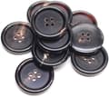 10 stk. 25 mm brune hornknapper til blazere, bøffelhornknapper i bulk (brun)