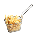 Miniatyrbild 2 av 5: Trådkorg för pommes frites, 4 minikorgar i rostfritt stål för pommes frites, matpresentation, potatissil, köksredskap
