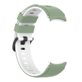 Miniatyrbillede 5 af 5: Dobbelt-farvet Silikonrem Til Galaxy Watch4/5/6 40mm 44mm/Watch6 Classic 43mm 47mm/Watch 5 Pro 45mm Light Green White
