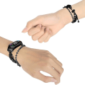 Miniatyrbilde 4 av 4: To Rader Rustfritt Stål Klokkereim For Xiaomi Mi Band 3/4 Erstatningsarmbånd Black
