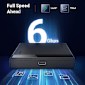 Miniatyrbillede 3 af 5: 2.5\" Harddisk Kabinet Usb C 3.1 Gen 2 Til Sata Iii 6gbps For Ssd Hdd 9.5 7mm Ekstern Harddisk Disk Case Med Uasp Kompatibel Med Wd Seagate Tos
