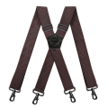 Miniatyrbillede 1 af 5: Herre Seler Med 4 Karabinhager Bred 3,8 Cm Justerbar Og Elastisk X-ryg