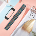 Miniatyrbilde 4 av 5: Elastisk nylon anti-ripe justerbar håndleddsrem for Xiaomi Mi Band 3/4, med svart klokkeramme Style 4