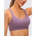 Miniatyrbillede 2 af 3: Dame Stropløs Trådløs Sports-BH Lav Intensitet Træning Polstret Yoga BH Crop Tops Med Krydsryg