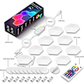 Miniatyrbillede 4 af 5: LED Hexagon Væglampe Smart Modulær RGBIC Honeycomb Lampe med APP Fjernbetjening og Musik Synkronisering USB Drevet Hexagon Computer Gaming Lamper til Spil 10pcs