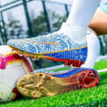 Miniatyrbillede 4 af 5: Herre Atletisk Udendørs Indendørs Komfortable Fodboldsko Drenge Fodbold Studenter Støvler Sneaker Sko Højt Greb blue EU43