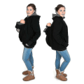 Miniatyrbild 1 av 3: Miman Baby Carrier Hoodie Mamma Baby Coat Gravid Jacka Hållande Baby Sweatshirt Black 2XL