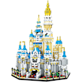 Miniatyrbillede 1 af 5: Verdensarkitektur Forlystelsespark Stort Drømmeslot Model (5297 stk.) DIY Mikro Mini Klodser Byggelegetøj til Børn og Voksne