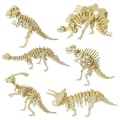 3D Træpuslespil - 6 Dele Træ Dinosaur Skelet Puslespil