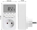 Miniatyrbild 4 av 5: Digital programmerbar uttag, timer veckovis eluttag med 20 program, 24h