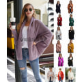 Pikkukuva 4 / 5: Syksyn ja talven lepakkohiha plus-koon pitkä neulecardigan-pusero naisten takki naisten pusero Black Average size