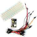 Miniatyrbild 1 av 5: Lödfri prototypbräda 830 Mb-102 kopplingspunkter, 65 st jumperkablar, 3,3 V 5 V strömförsörjningsmodul, elektroniskt lärokit kompatibelt med Arduino K3\"