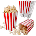 Pikkukuva 2 / 5: Popcorn-rasiat - Raidalliset paperiset lahjarasiat juhliin ja elokuva-iltoihin (50 kpl)