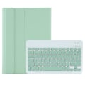 Miniatyrbild 1 av 5: Bluetooth-tangentbordfodral i PU+TPU med pennhållare till Samsung Galaxy Tab S9 X710/X716B/X718U Light Green