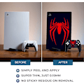 Pikkukuva 5 / 5: Ps5 Skin punainen Spider suojakääre vinyylitarra tarrat Sony Playstation 5 levyversio konsolille ja kahdelle Dual Sense 5 -tarrakuorelle, Miles