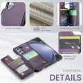 Miniatyrbillede 2 af 5: Z Fold 5 Etui, Pung Læder Støtteben Stødsikkert Etui Kompatibel Samsung Galaxy Z Fold 5 Med Kortholder & RFID-blokering Black For Galaxy Z Fold 5