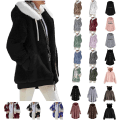 Miniatyrbild 1 av 4: Vinterkläder för kvinnor, fashion plus size långärmade söta toppar hoodies pullover varm bekväm fuzzy fleece sweatshirt rockar XXXL
