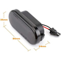 Miniatyrbilde 5 av 5: Blinklys, 1 par dynamiske sideblinklys flytende sidemarkeringslys erstatning for V-W T5