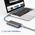Miniatyrbillede 3 af 5: Usb C Hub, 10 i 1 Usb C Multiport Adapter med 4k Hdmi Vga Usb 3.0 100w Pd og Rj45 Ethernet, Usb C Docking Station Kompatibel med Macbook Pro & Air