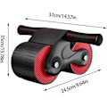 Miniatyrbillede 2 af 5: Ab Roller Træningsudstyr Automatisk Tilbagespring Abdominal Hjul AB Roller Core Træningsudstyr ABs Roller Hjul Gym Tilbehør Træning Hjemme Red