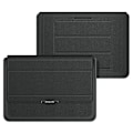 Miniatyrbillede 1 af 5: Opbevaringstaske til 11/12 tommer Notebook, PU Læder Foldbart Stativ Magnetisk Klap Laptop Sleeve Black